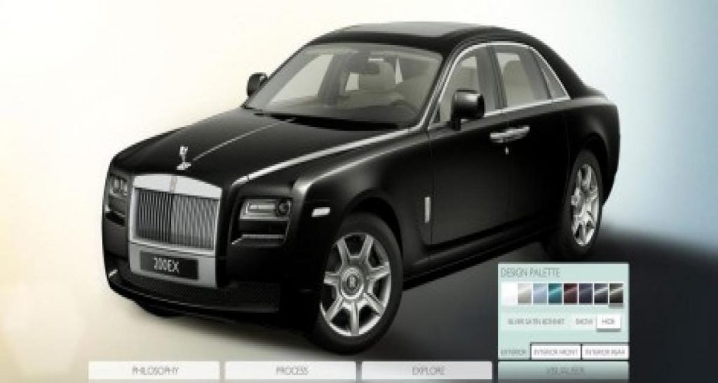 Un configurateur pour la Rolls-Royce Ghost