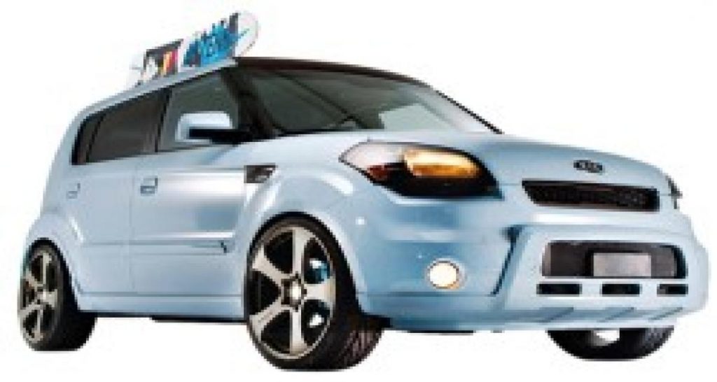 SEMA Show 2009 : Kia Soul Antenna Denim