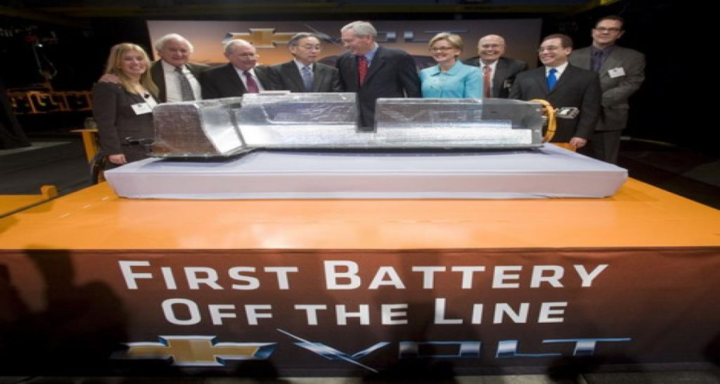 La première batterie de la Volt produite