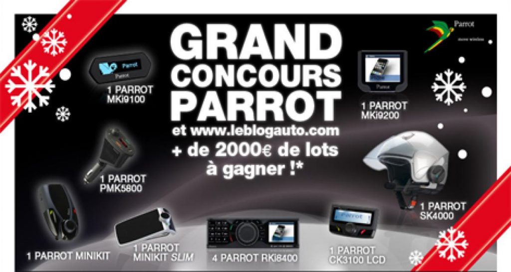 Résultats du Grand Jeu Concours Parrot