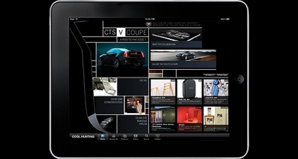 La Cadillac CTS Coupé sur Ipad
