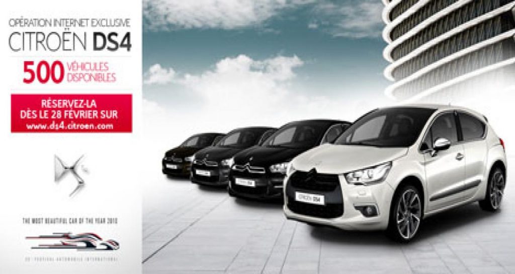 500 Citroën DS4 en vente en avant-première