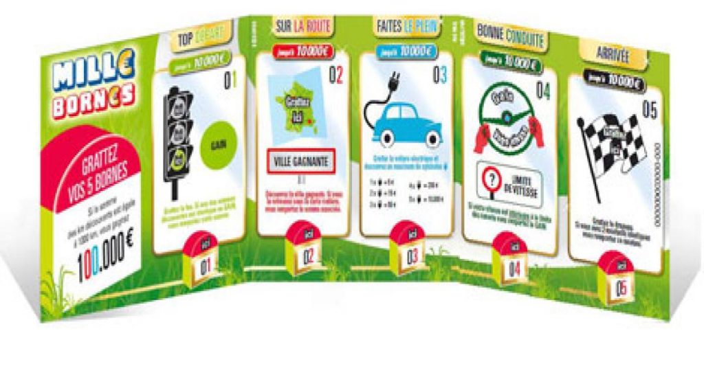 Les Mille Bornes en jeu de grattage
