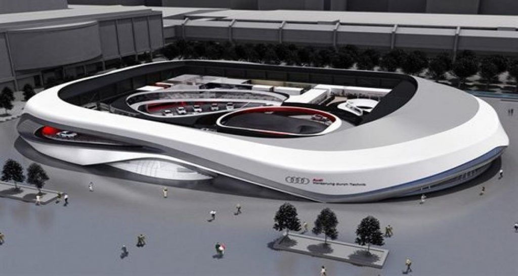 Francfort 2011 : et voici le pavillon Audi 100 % « riesig »