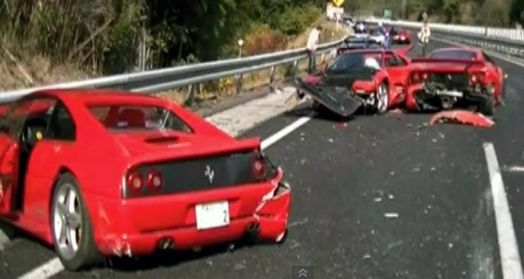 Le minestrone de l’année : huit Ferrari accidentées d’un coup au Japon