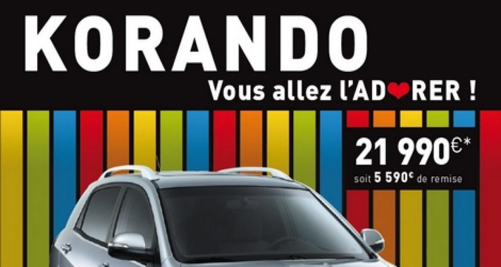 Slogan ou signature visuelle : SsangYong évolue