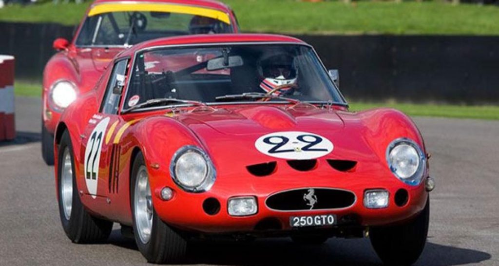 Jean Alesi à Goodwood sur une Ferrari 250 GTO
