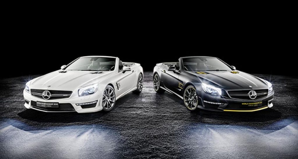 La SL63 AMG célèbre la victoire de Mercedes