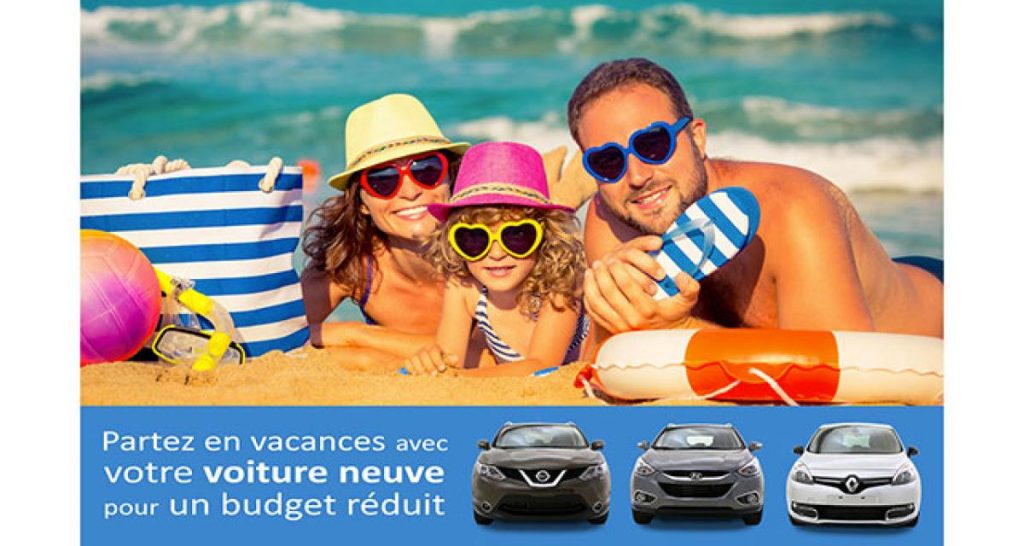 Sur la route des vacances avec une voiture neuve à prix mini