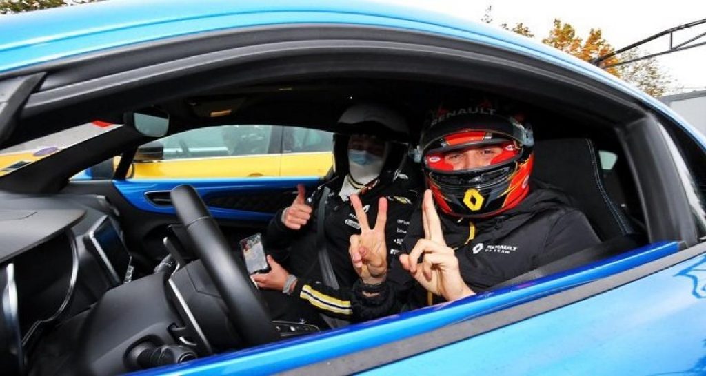 Esteban Ocon en démo au Monte-Carlo sur une A110S