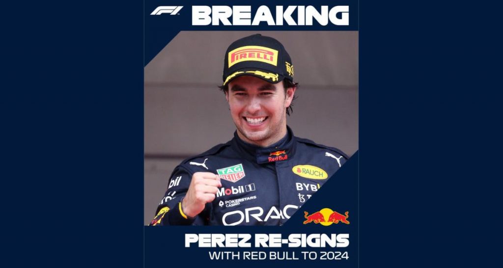 F1 – Perez prolonge chez Red Bull Racing