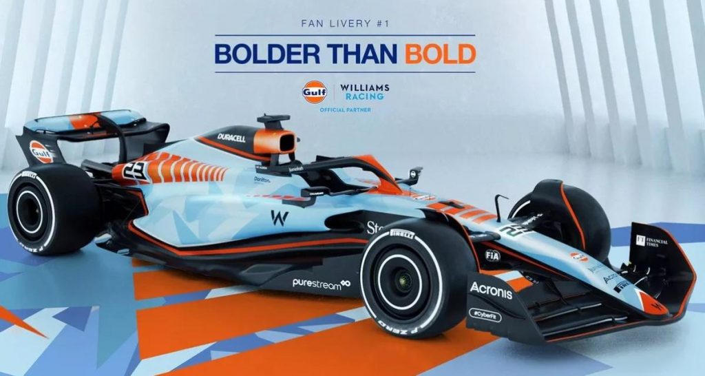 F1 : Williams ressuscite la livrée Gulf