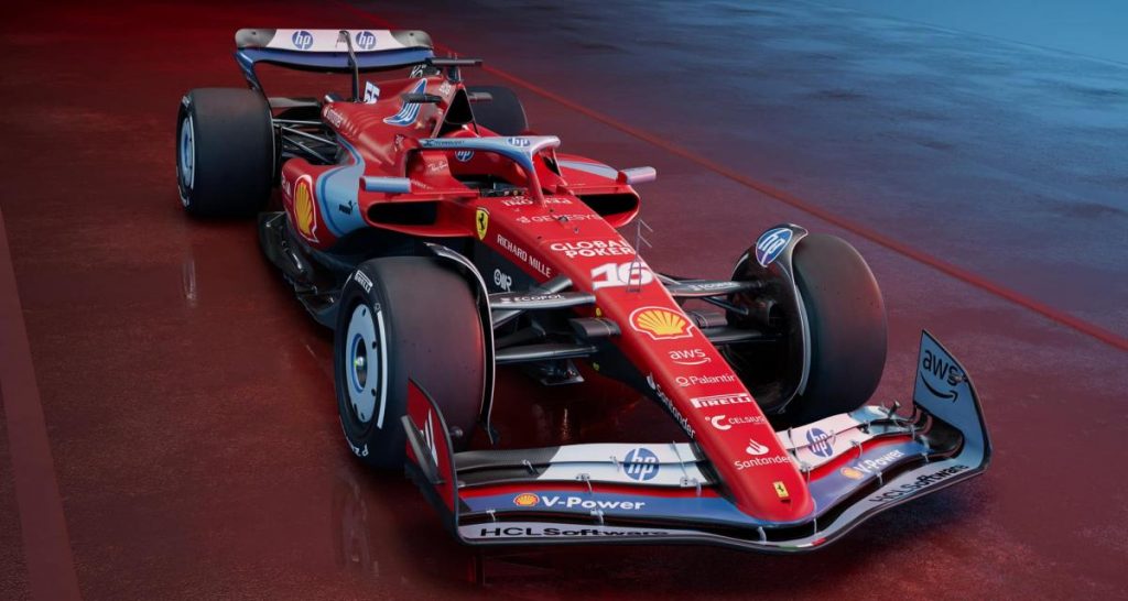 La Ferrari SF-24 de Miami se teinte de bleu (en partie)