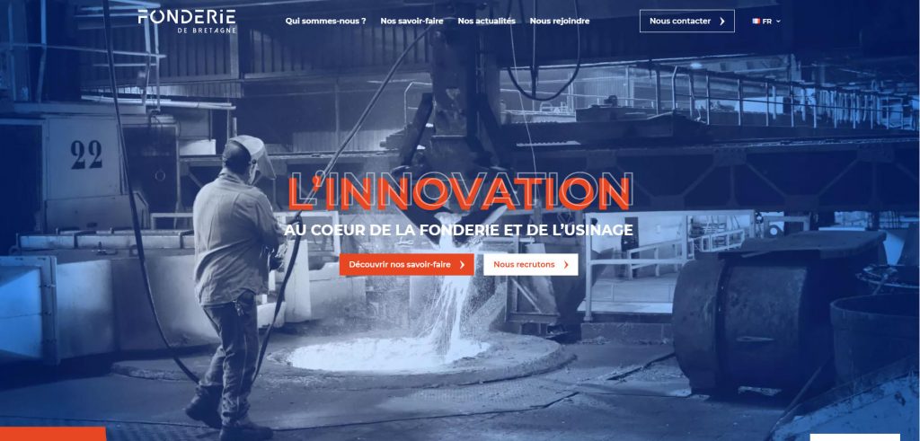 Fonderie de Bretagne accuse Renault et demande son redressement judiciaire Détail de la page d'accueil du site de Fonderie de Bretagne