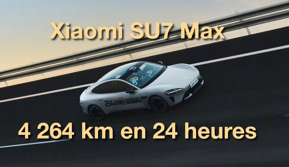 4 264 km en une journée : la Xiaomi SU7 repousse toutes les limites