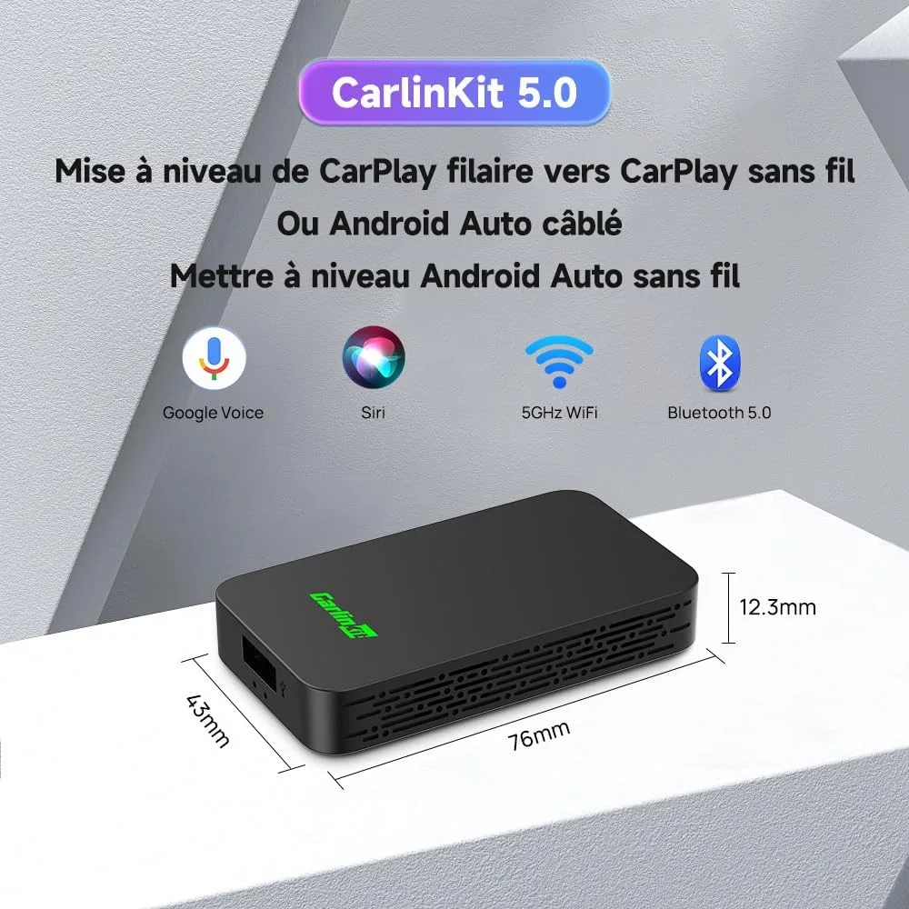 Les 5 meilleurs adaptateurs CarPlay Android Auto sans fil 2026