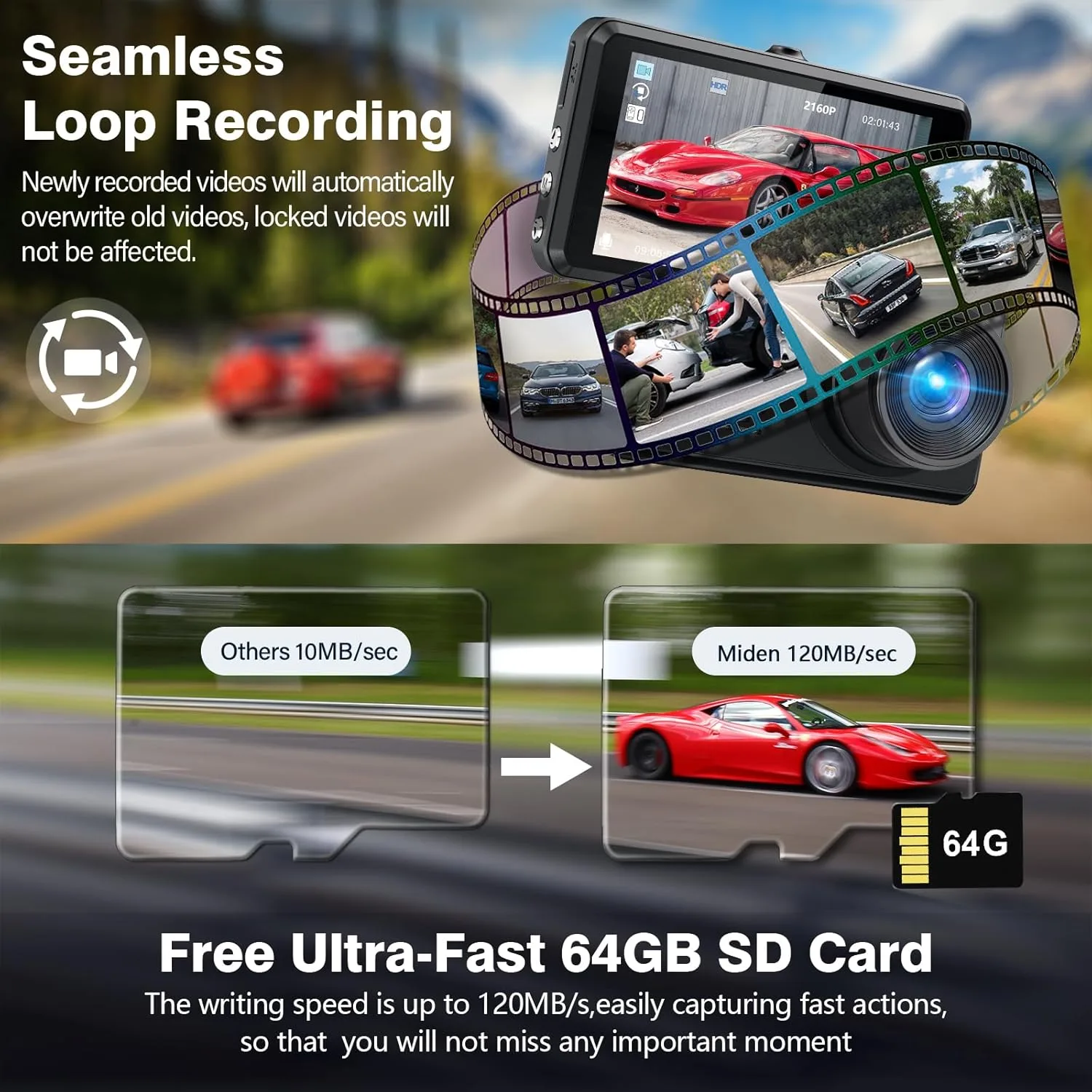 Promo du jour : cette dashcam 4K avec capteur Sony filme avant et arrière pour moins de 40 €