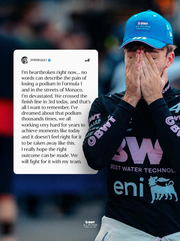 Gasly perd son podium à Monaco, Hadjar le récupère !